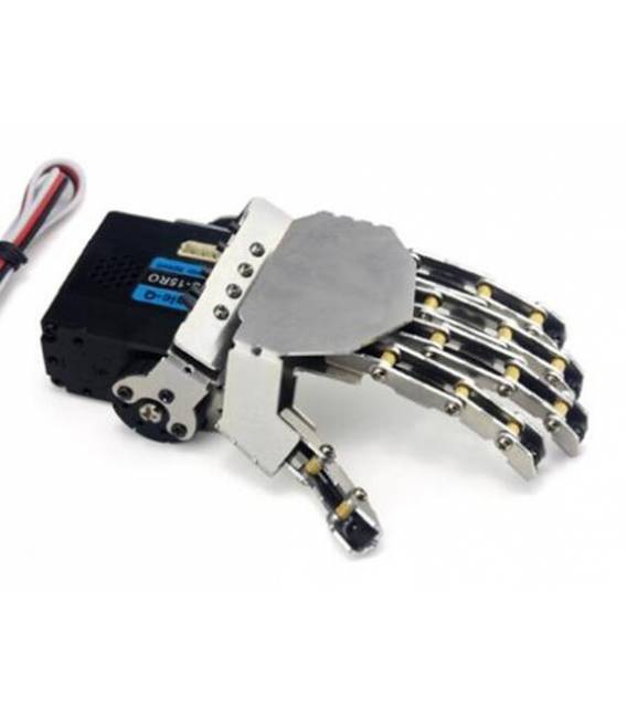 Sinistra Robot mano-cinque dita / braccio manipolatore metallo / Mini mano bionica / braccio robot umanoide / pinza / accessori