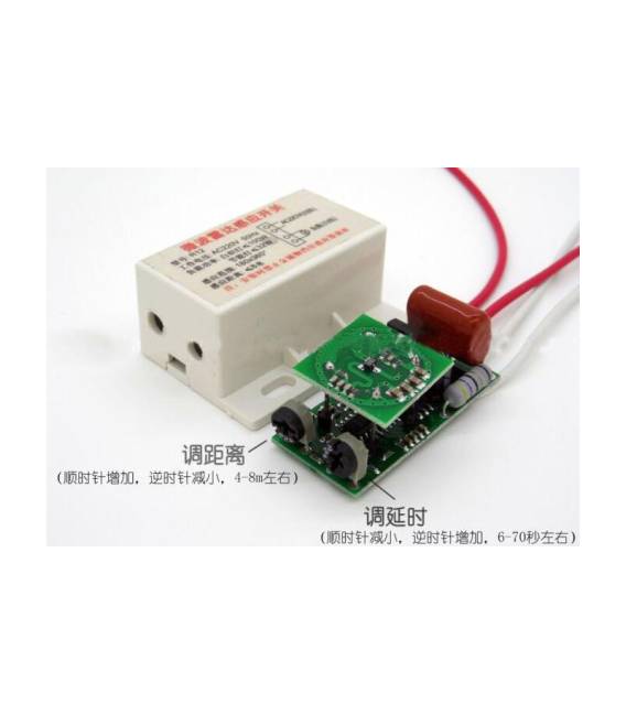Sensore di Movimento a Microonde 220V con Regolazione Distanza