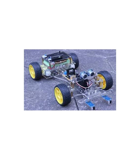 Chassis Auto Robot Fai-da-Te con Motore, Ruote e Servo - Solo Telaio
