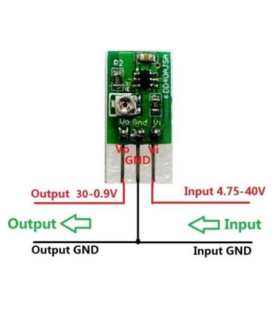 Regolatore di Tensione Step Down Modulo Convertitore Tensione Voltaggio da 5-40V a 1-30V