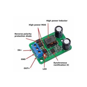 Modulo Regolatore di Tensione DC-DC Step down da 24v-12V a 5V/5A IN (9-35V) Trasformatore di Tensione