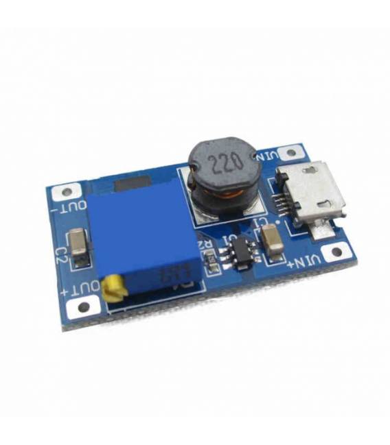 Scheda boost 2A boost DC-DC Modulo Regolabile 2577 ampio Voltaggio input 2 / 24V litri 5/9/12 / 28V