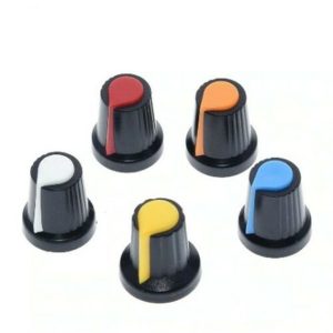Manopola Plastica Multicolore con Puntatore – 5 Pezzi