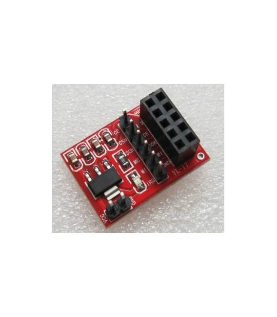 Adattatore per Modulo Wireless 8 Pin NRF24L01 2,4 Ghz compatibile con Arduino