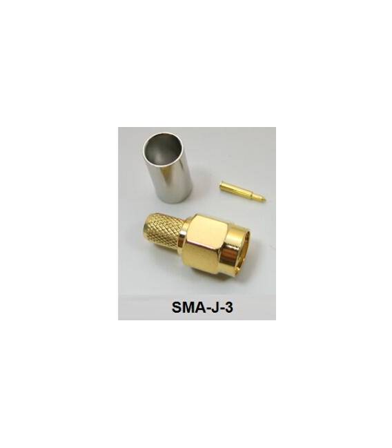 2 Pezzi Connettori Adattatori SMA Maschio a Crimpare 3MM per Cavi Coassiali
