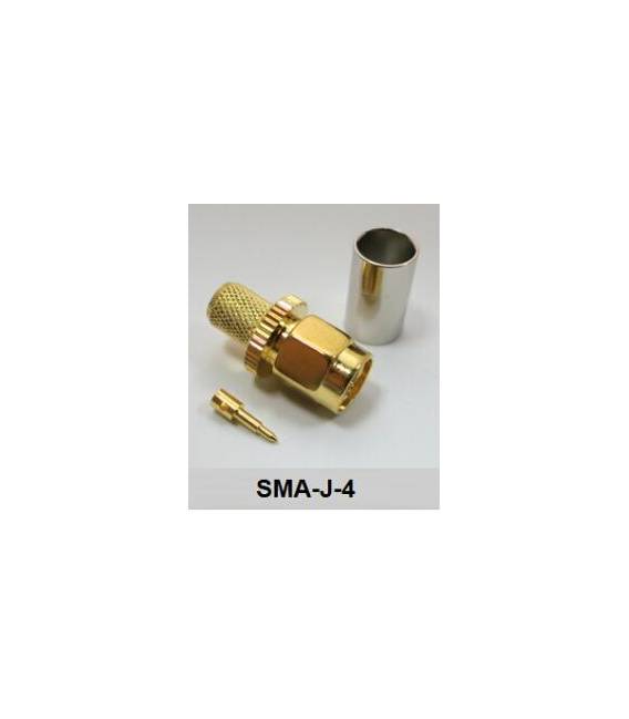 Connettore per cavo Coassiale SMA Maschio a Crimpare 4mm