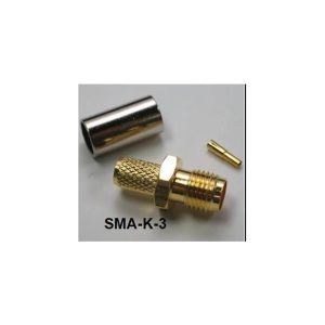 2 Pezzi Connettori Adattatori RP - SMA Femmina a Crimpare 3MM cavo Coassiale