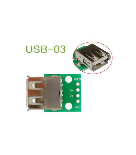 Scheda DIP 4P presa femmina USB 2.0