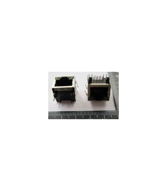 Connettore Ethernet RJ45 socket con luci e ganci