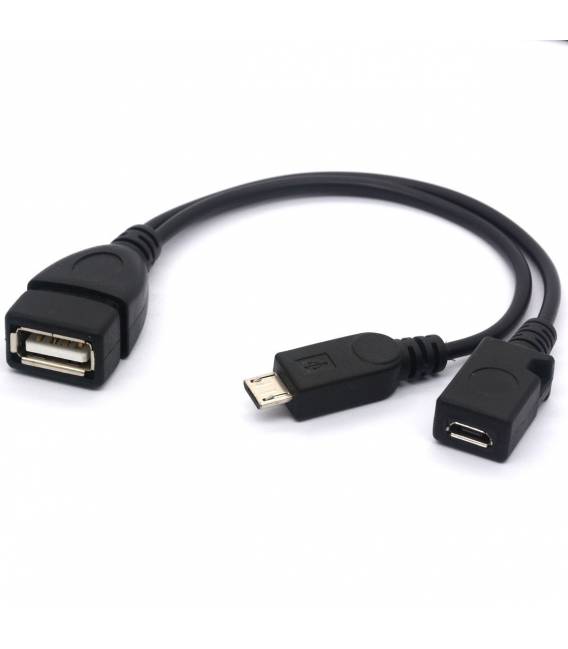 Micro USB Cavo Splitter Cavo OTG Enhancer Power USB 2.0 A Femmina a Micro USB Maschio e Micro 5 Pin Femmina Adattatore