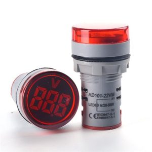 AC 24 - 500V Voltmetro da Pannello AD 101 22VM ROSSO