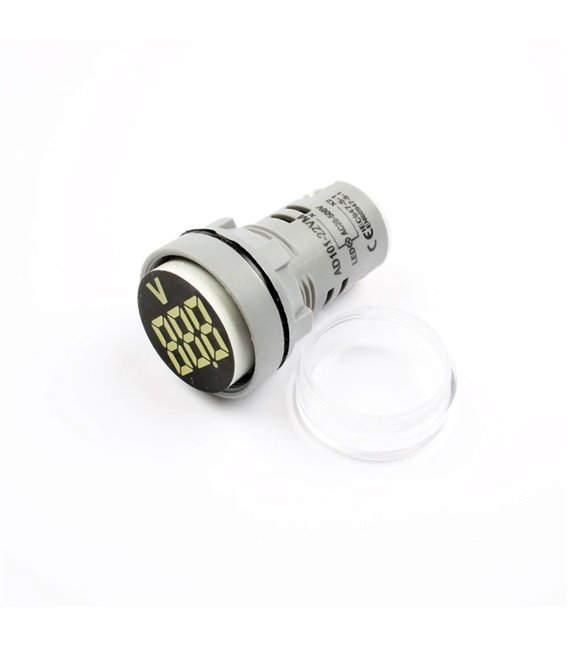AC 24 - 500V Voltmetro da Pannello AD 101 22VM BIANCO