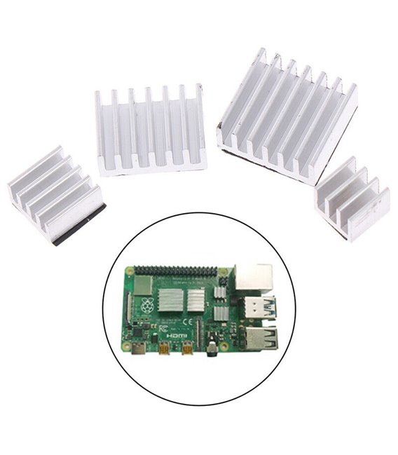 Dissipatori di calore in alluminio per Raspberry Pi 4B con Adesivo