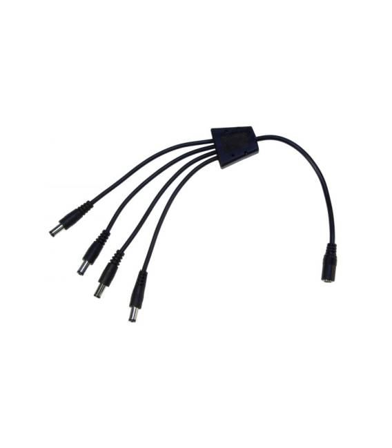Cavo Adattatore Jack alimentazione 5.5/2.1 Femmina a 4 uscite Jack Alimentazione Maschio 5.5/2.1