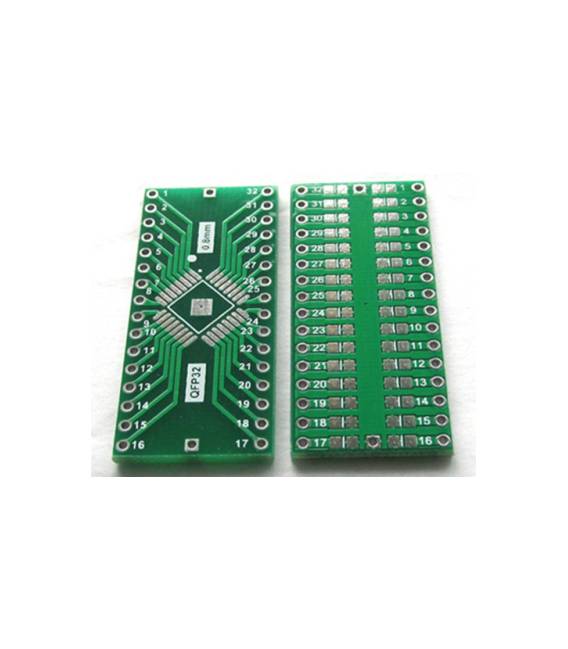 Adattatore 2 pezzi da QFP32 a DIP32 passo 0,8 mm