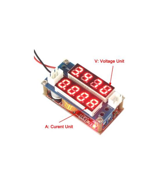 Convertitore DC-DC Buck Regolatore da 5 V-30 V a 0,8-29 V Modulo di alimentazione corrente / tensione costante 5A, display voltm