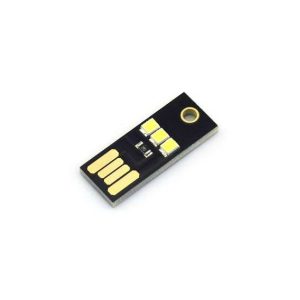 Lampada LED USB Mini con Cavo in Metallo Bianco – 2 Pezzi