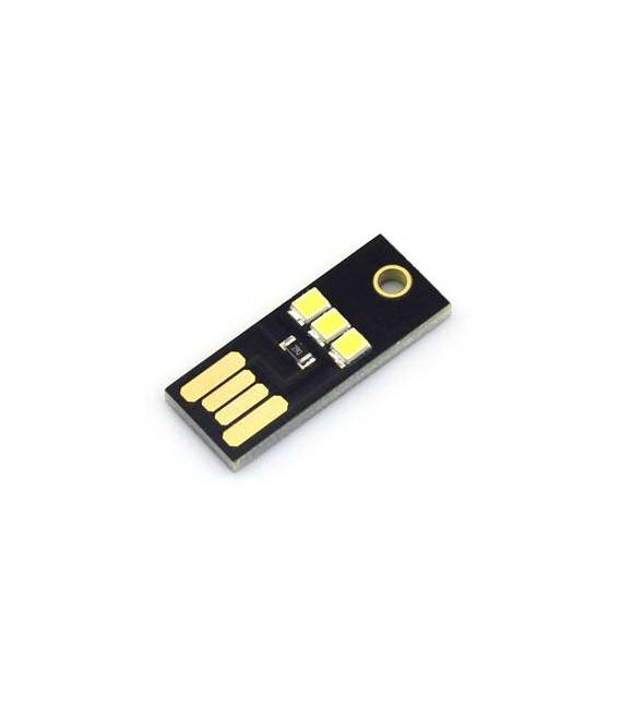Lampada LED USB Mini con Cavo in Metallo Bianco – 2 Pezzi