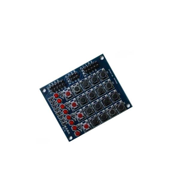 Tastierino Matriciale 4x4 con 8 LED per Smart Car