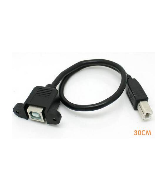 Cavo USB 2.0 da femmina a femmina B per montaggio a pannello 30 cm