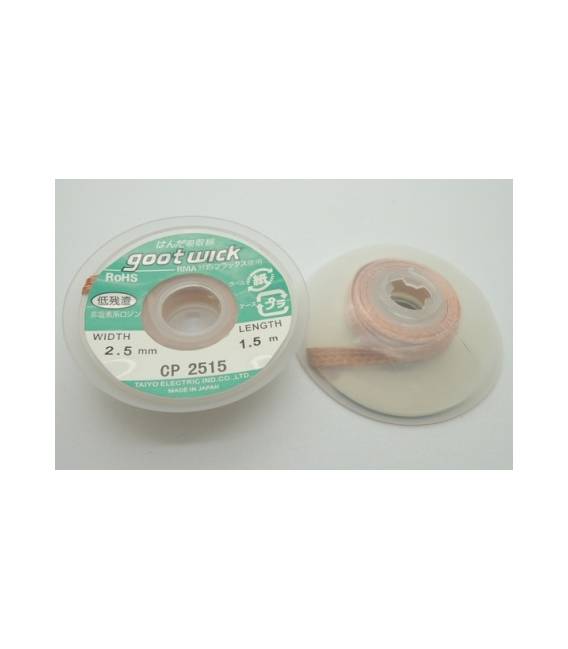 Filo per dissaldatura BGA CP-2515 Cavo per stoppino per dissaldatura a treccia dissaldante da 150 cm 2,5 mm da 2,5 mm