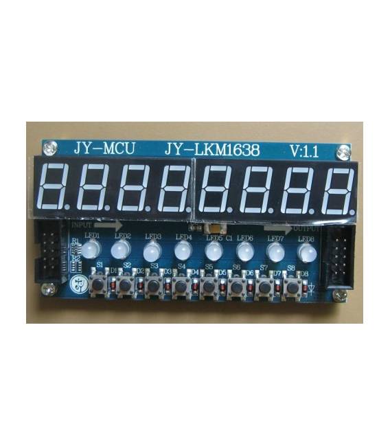 TM1638 Tubo digitale 8X luce verde + chiave 8X + modulo LED doppio colore 8X