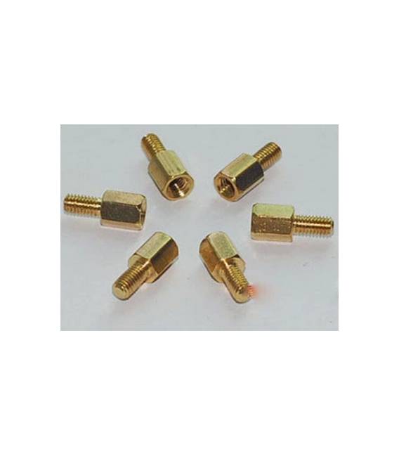 Pilastri a vite esagonale filettati in ottone da 10 pezzi 6MM + 6 M3