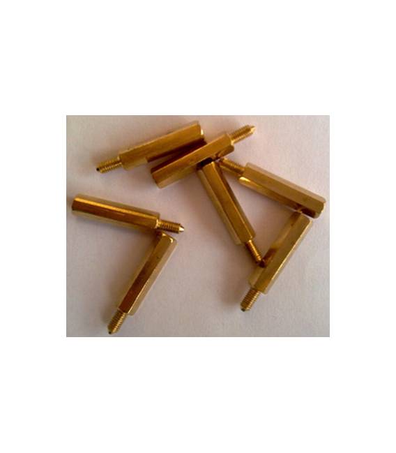Distanziatore Esagonale in Ottone M3x20mm – 5 Pezzi