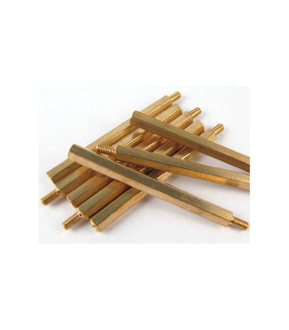 Distanziatori Esagonali in Ottone M3x40mm Filettati – 4 Pezzi