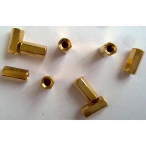 Cilindro in ottone esagonale 10 pezzi 10MM - dorato