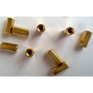 Distanziatore Esagonale in Ottone 10mm Dorato – 12 Pezzi