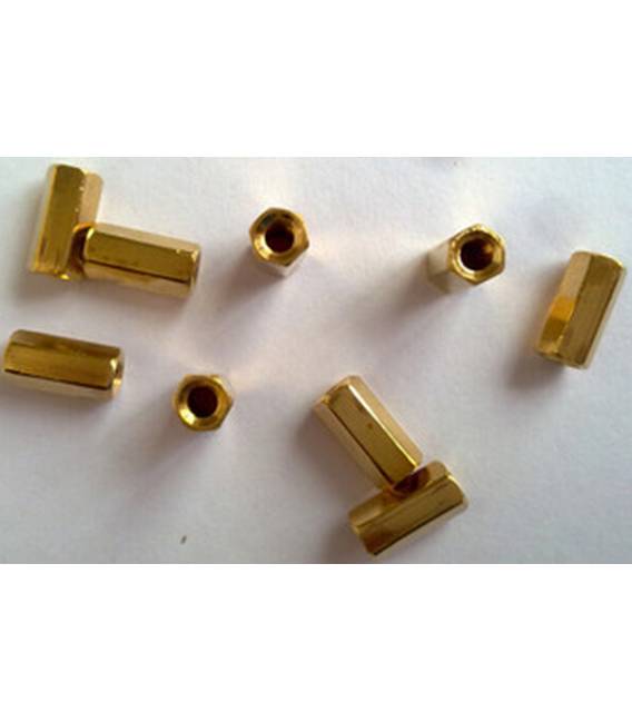Distanziatore Esagonale in Ottone 10mm Dorato – 12 Pezzi