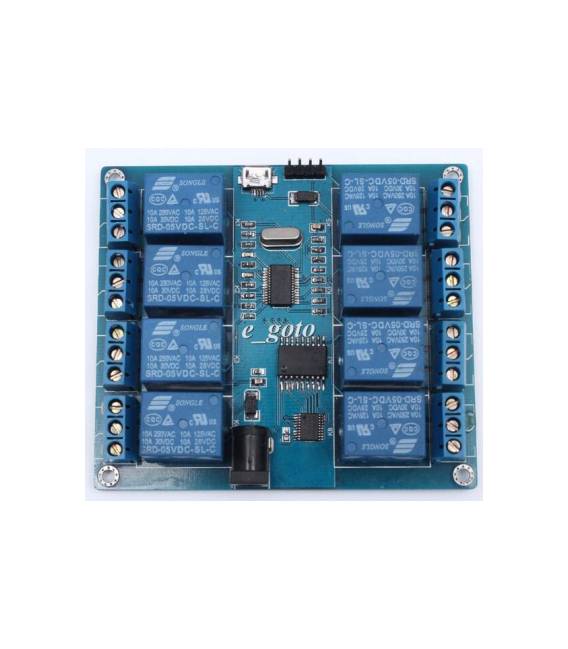 Computer superiore modulo relè micro USB a 8 canali 5V 10A