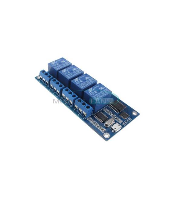 Modulo Relè 4 Canali 5V 10A con Micro USB