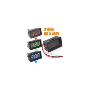 Voltmetro rosso 0,56 '' 3 fili DC0-100V LED Display digitale pannello di tensione voltmetro