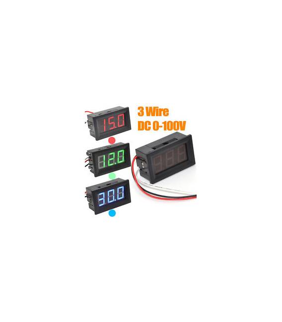 Voltmetro blu 0,56 '' 3 fili DC0-100V LED Display digitale pannello di tensione voltmetro