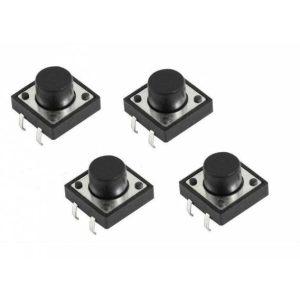 12 Pezzi Pulsanti Tattili Breadboard MIS: 12x12x6mm