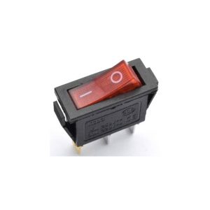 2 Pezzi Interruttore rotondo rosso KCD3 / Interruttore I / O 15A 250V KCD3-11-Y / 3pins