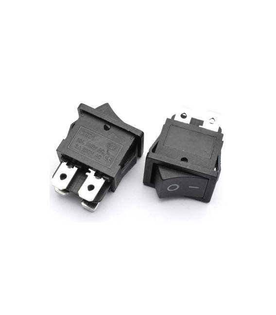 2 Pezzi Interruttore Tondo KCD4 / Interruttore I / O nero / 4 pin 2 Posizioni Interruttore 15A 250V