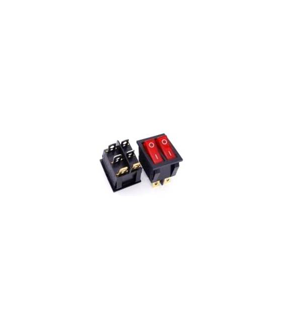 KCD4 Interruttore doppio rotondo / Interruttore doppio / 6 pin 2 Posizioni Interruttore 15A 250V
