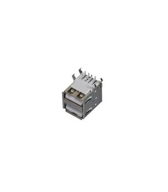 2 Pezzi Connettore Doppio USB Femmina docket piegato 180 gradi