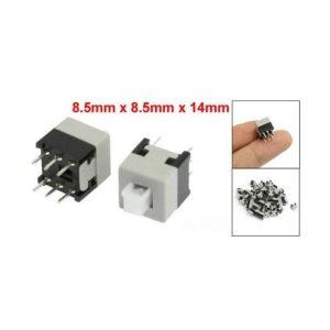 Kit Interruttori Autobloccanti 8.5x8.5mm 6 Pin – 10 Pezzi (ON/OFF a Pressione)