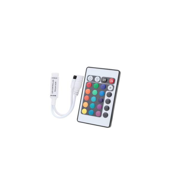 Mini telecomando IR a 24 tasti per luce di striscia a LED 3528 RGB 5050 DC 12V