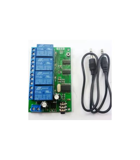 Relè di decodifica audio DTMF a 4 canali 12V / controller Smart Home / modulo di controllo remoto