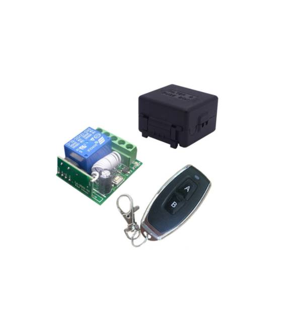 DC12V Ricevitore relè codice apprendimento 1 canale + trasmettitore telecomando wireless professionale 433MHz