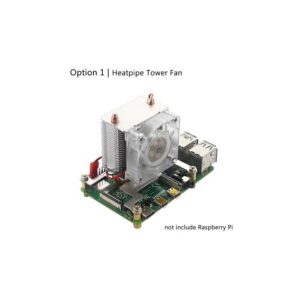 Ventilatore a torre Heatpipe / Raspberry Pi 4 Ventilatore di raffreddamento a torre ICE Ventilatore a LED a 7 colori LED Dissipa