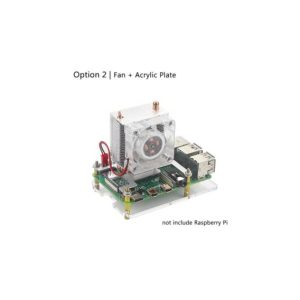 Ventilatore a torre Heatpipe + piastra in acrilico / Raspberry Pi 4 Ventilatore di raffreddamento a torre ICE Ventilatore a LED