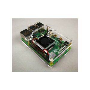 Ventola singola + custodia in acrilico trasparente a 2 strati per Raspberry PI 4