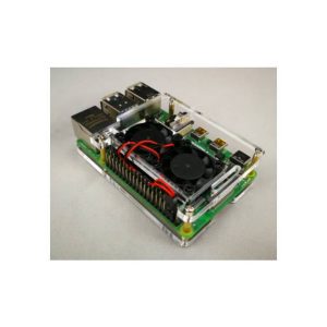 Doppia ventola + custodia in acrilico trasparente a 2 strati per Raspberry PI 4