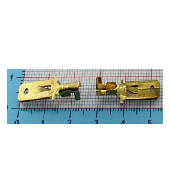 5 pezzi 6.3 inserti, oro, terminale freddo, terminale